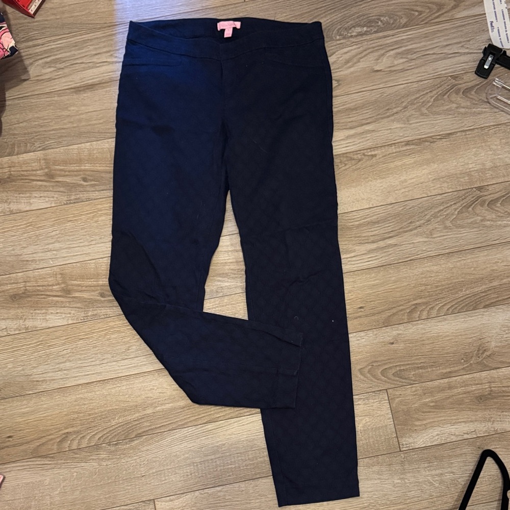 Lilly Pulitzer Navy Textured Leggings